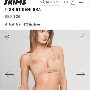 BRAND NEW SKIMS Wireless Form T-Shirt Demi Bra